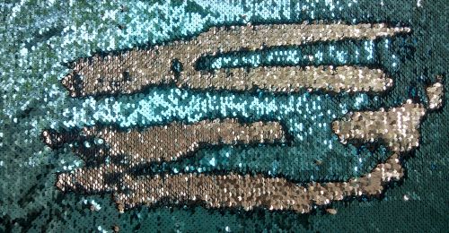 Showman Nylon bronc halter with turquoise and silver sequins inlay #2
